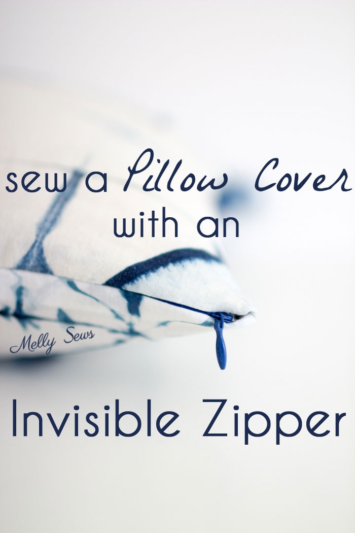 How to Sew an Invisible Zipper Pillow - Pillow Cover with Zipper - Video tutorial by Melly Sews