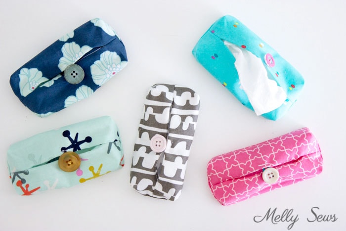 Make a Travel Size Tissue Holder - Great gift for teachers, neighbors, family and co-workers - Video and Tutorial by Melly Sews 