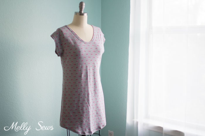 Looks comfy! - Sew a Sleep Shirt - DIY Nightgown with this tutorial and free pattern from Melly Sews