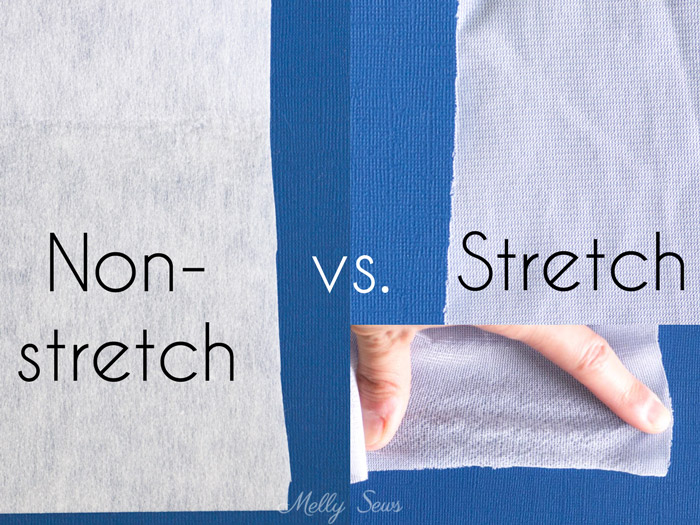 Non-stretch vs Stretch Interfacing types compare