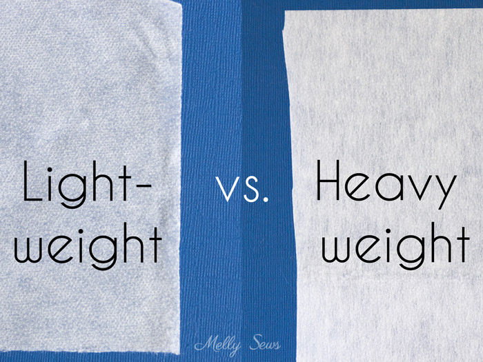 Lightweight vs Heavy Weight Interfacing types compared
