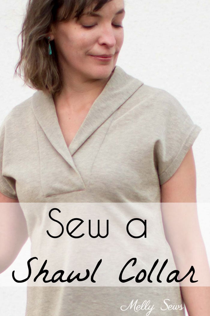 How to Sew a Shawl Collar - Video Tutorial for this type of neckline - Melly Sews 