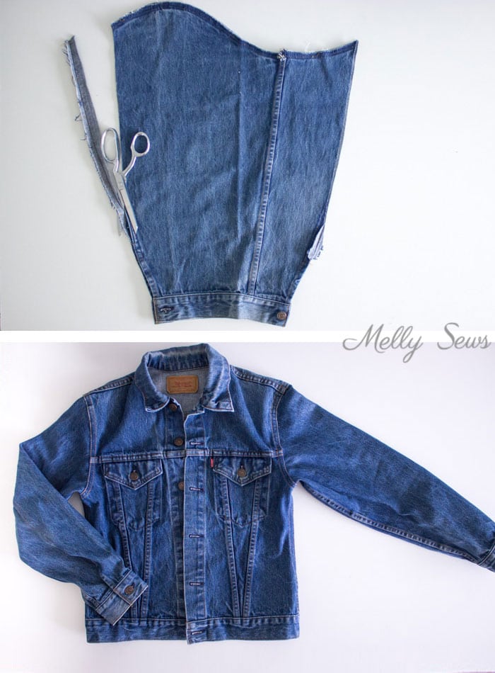 Step 3 - How to Alter a Jean Jacket - Sew a Denim Jacket - Melly Sews