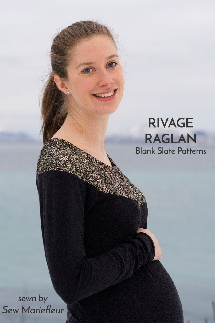 Rivage Raglan sewing pattern from Blank Slate Patterns sewn by Sew Mariefleur