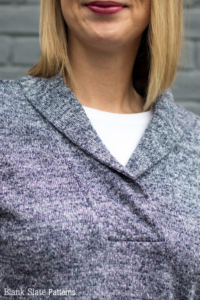 Sora Sweater Pattern - Love the Shawl Collar! How to Sew a Shawl Collar - Video Tutorial for this type of neckline - Melly Sews 