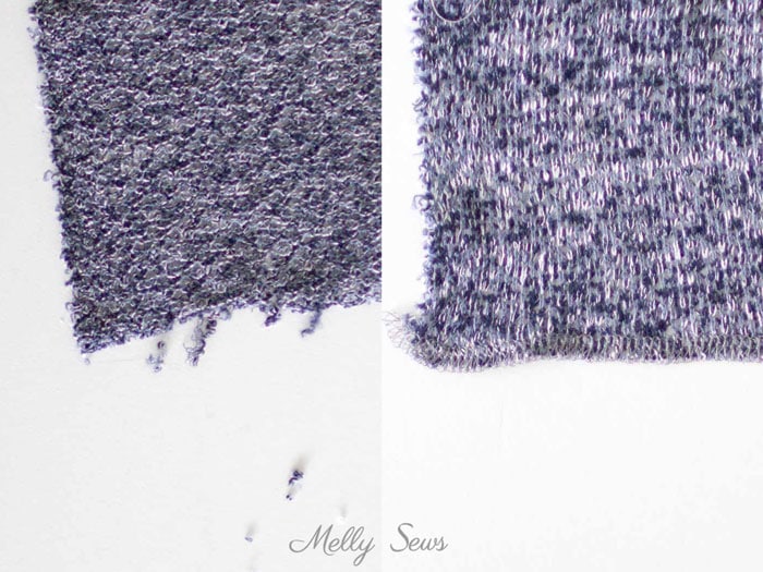 Tip - Serge or Faux Overlock Sweater Knit Edges - 5 Tips for Sewing with Sweater Knits - How to Sew Sweater Knits - Melly Sews