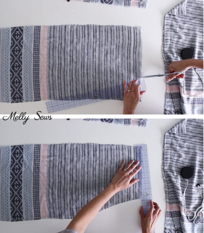 Step 3 - DIY Kimono-Style Wrap - Sew a Swim Cover From Scarves - Video Tutorial by Melly Sews