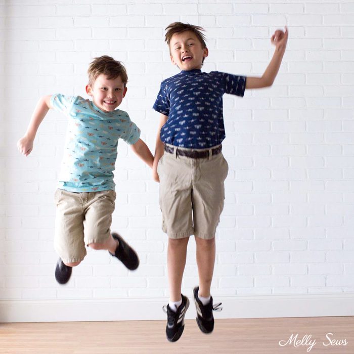 Jumping Boys - Airplane Knits by Melissa Mora for Riley Blake Designs