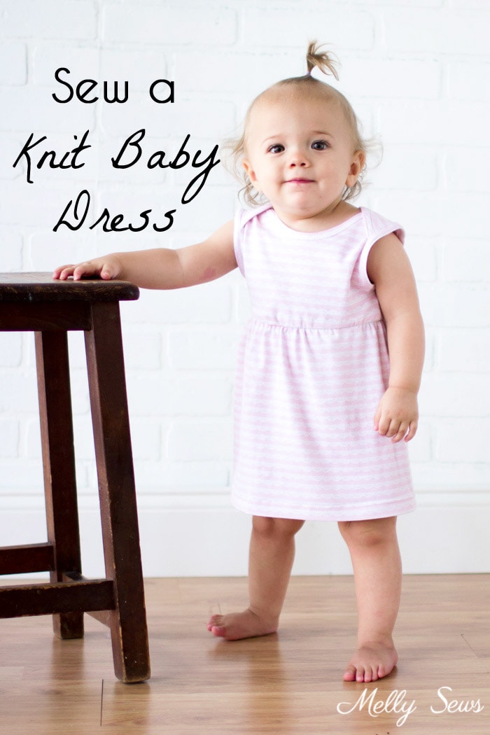 Must make! Adorable and simple Knit Baby Dress - Easy to Sew with this DIY Video Tutorial - Melly Sews