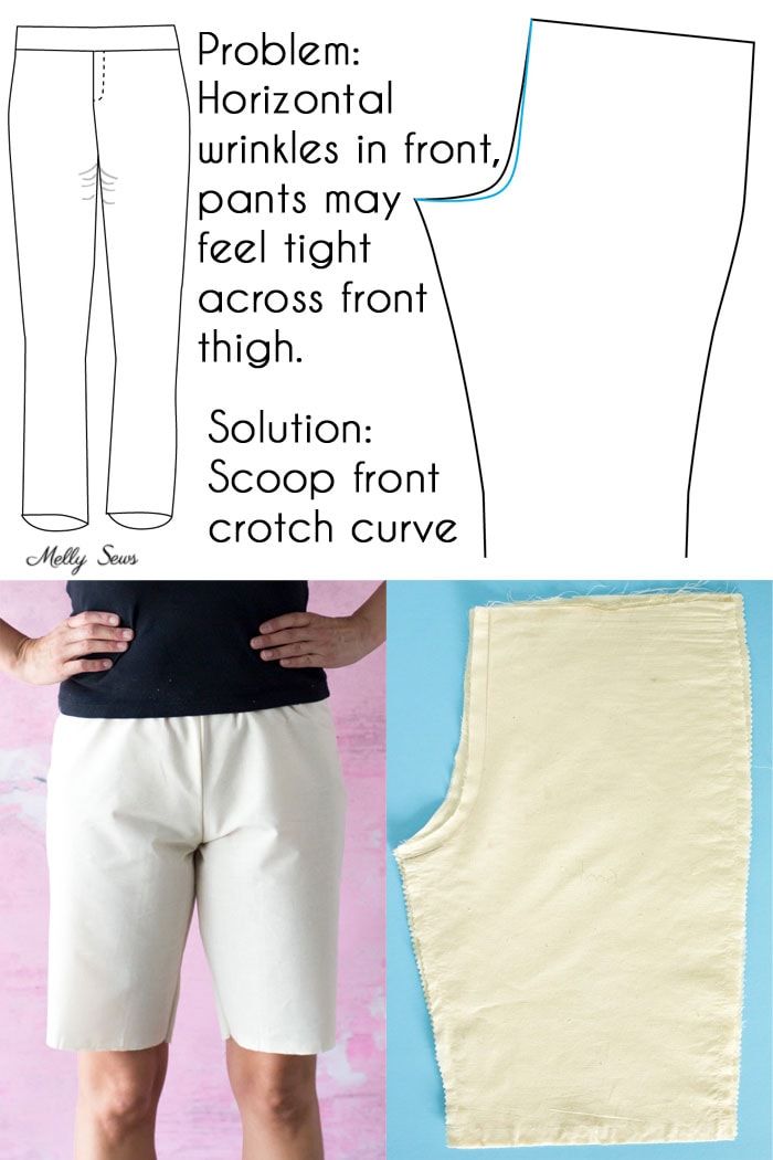 Full Tummy Adjustment Pants - Pants fitting help - How to Sew Pants that Fit - Fit Problems and Solutions - Melly Sews