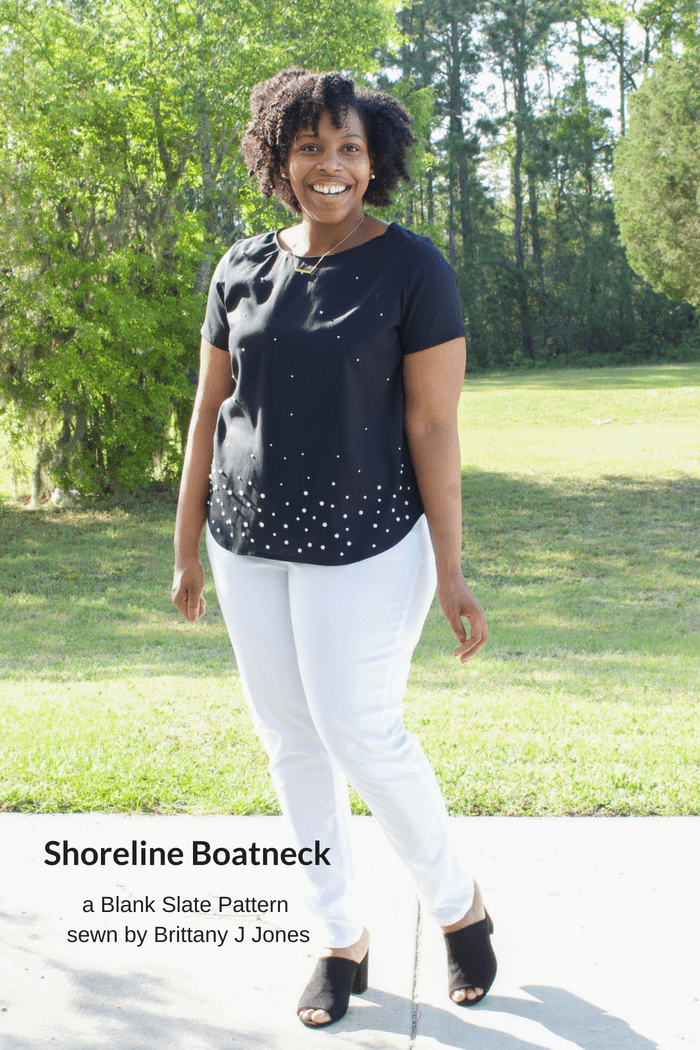 Shoreline Boatneck Sewing Pattern by Blank Slate Patterns sewn by Brittany J Jones