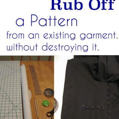 Blazer pattern making tutorial, Rub off patterning