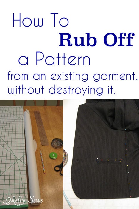 How to Rub off a Pattern from a garment - without destroying it - MellySews.com