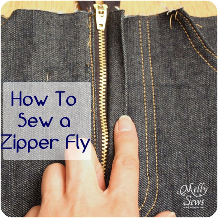 How to sew a Zipper Fly tutorial by Melly Sews