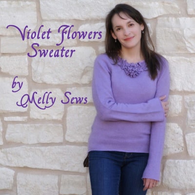 ReInventions – Violet Flowers Sweater
