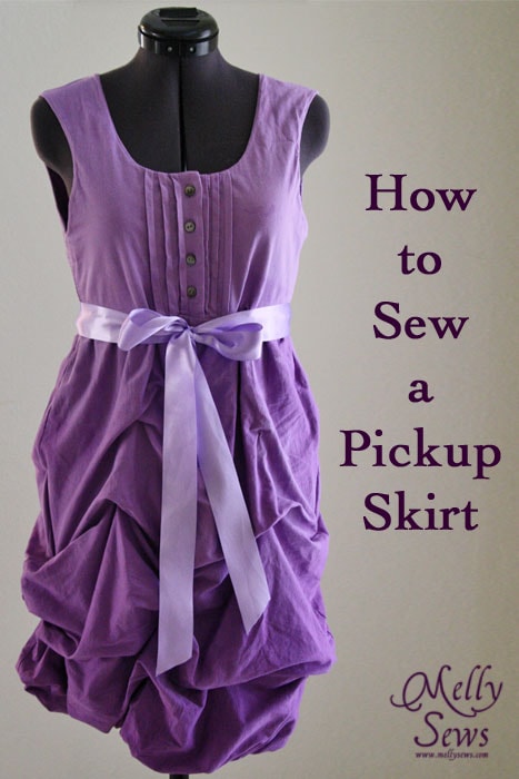 How to sew a pickup skirt tutorial by Melly Sews