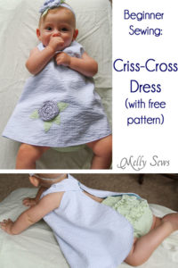 Easy to sew Criss-Cross Dress with free pattern and tutorial by Melly Sews