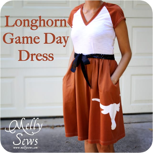 Turn some older t-shirts into a game day dress