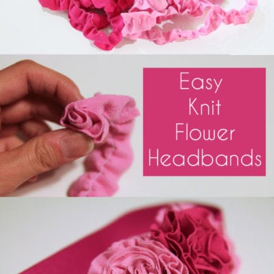 Easy Knit Flowered Headband