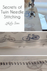 How to hem with a twin needle - use a double sewing needle to hem your knits - find all the tips and tricks in this post by Melly Sews