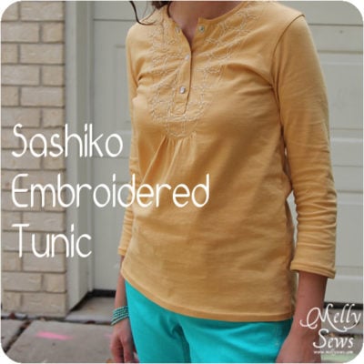 Sashiko Tunic Tutorial and Free Pattern