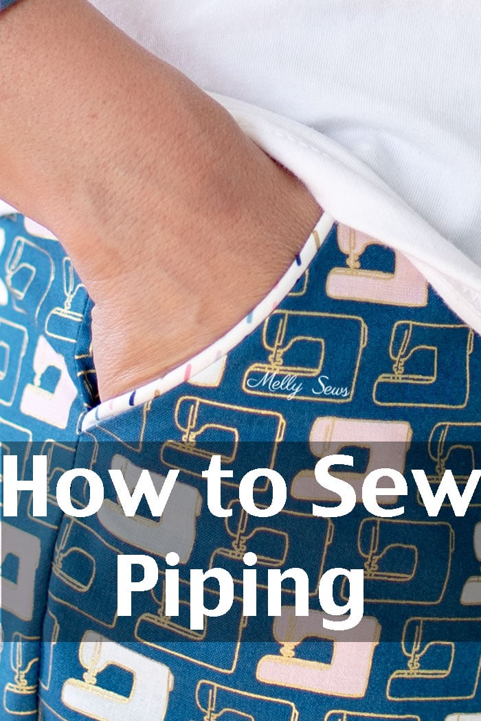 How to sew piping - make and use piped trim - Melly Sews