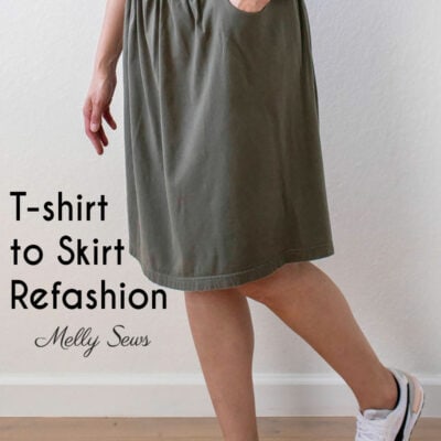 Easy T-shirt Skirt Tutorial – DIY T-shirt to Skirt Refashion