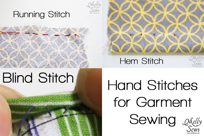 How to hand sew 3 common stitches used in sewing clothing
