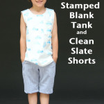 Stamped Fabric Blank Tank and Clean Slate Shorts patterns by Blank Slate Patterns sewn by Melly Sews