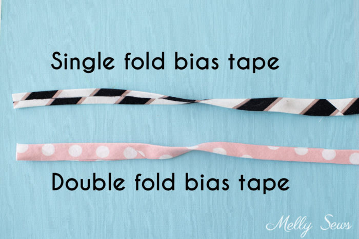 Single fold vs double fold bias tape