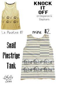 Snail Pinstripe Shirt Knock off of La Miniatura Shirt with free snail printable
