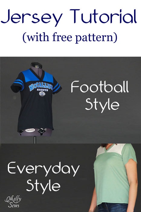 Football Jersey Tutorial with Free Pattern by Melly Sews