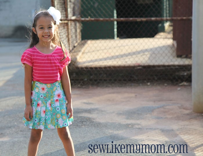 Schoolday Skirt by Blank Slate Patterns sewn by Mama Says Sew