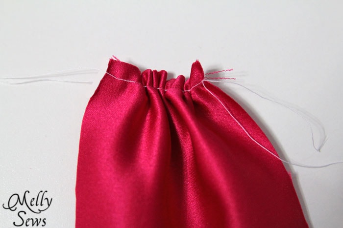 Gather the end of the sash - Melly Sews