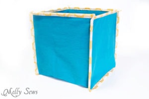 Finished Fabric Box - How to Sew Collapsible Fabric Storage Boxes - MellySews.com