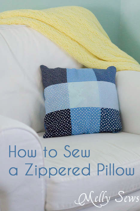 How to Sew a Pillow with a Zipper - MellySews.com