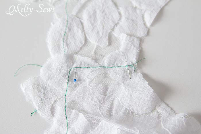 How to Sew Elastic Lace Trim - Melly Sews