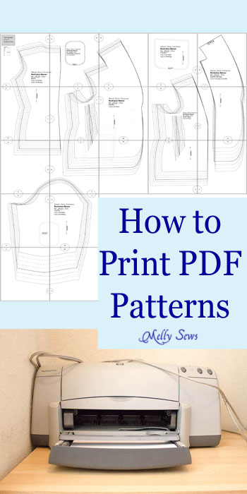 How to Print PDF Patterns - Tutorial and Video by MellySews.com