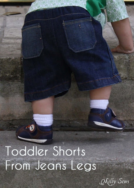 How to make Toddler Shorts from Adult Jeans Legs