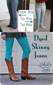 How to dye Jeans - http://mellysews.com