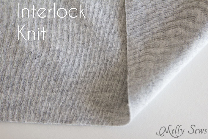 Interlock Knit - Types of Knit Fabric - An overview of knit fabrics - http://mellysews.com