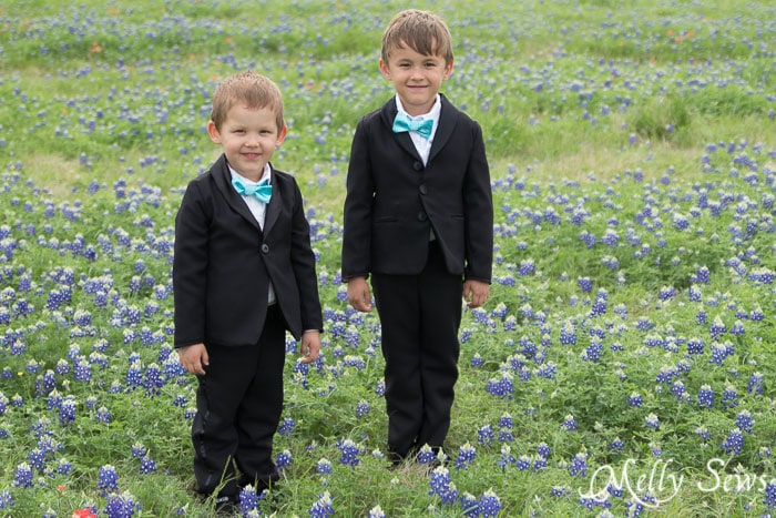Wedding Wear for little boys - Berkshire Blazers and Trendy Tuxedo Pants by Blank Slate Patterns - http://mellysews.com