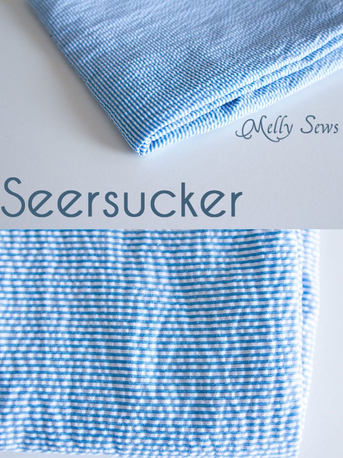 Seersucker - Suit Fabrics - http://mellysews.com