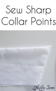 How to sew sharp points on collars - http://mellysews.com