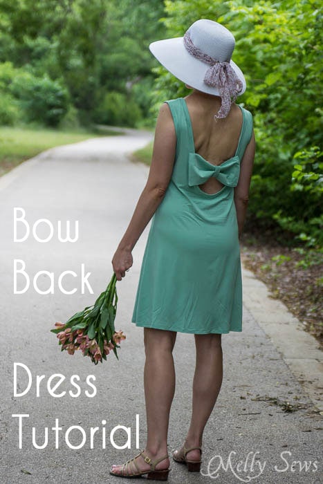 Bow Back Dress Tutorial - http://mellysews.com