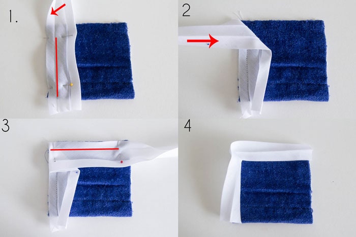 How to - bias tape corner - Melly Sews