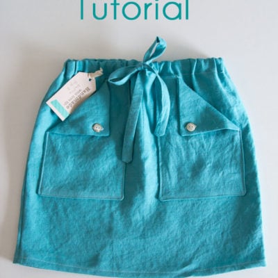 Easy Skirt Tutorial – Drawstring with Pockets