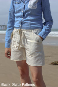 Oceanside Shorts Sewing Pattern - Drawstring Waist Shorts by Blank Slate Patterns