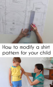 How to modify a shirt pattern - shirt pattern fitting for your child - Melly Sews