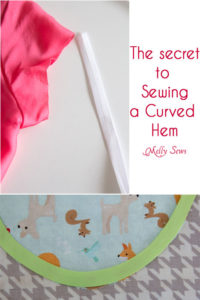 How to sew a curved hem - hem curved edges with bias tape - Melly Sews